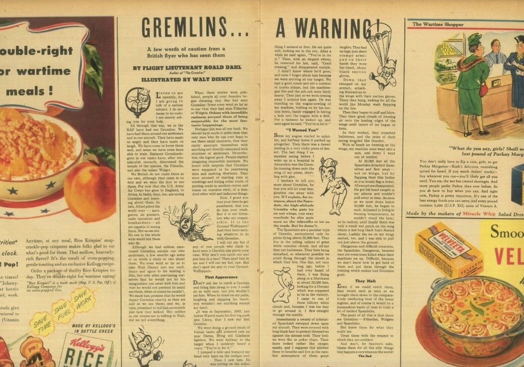 “Gremlins... A Warning” from April 1943 “This Week Magazine”