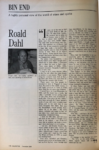 "Bin End - Roald Dahl" page
