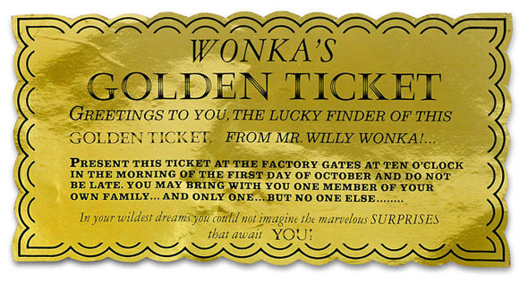Charlie and the chocolate sales factory golden ticket