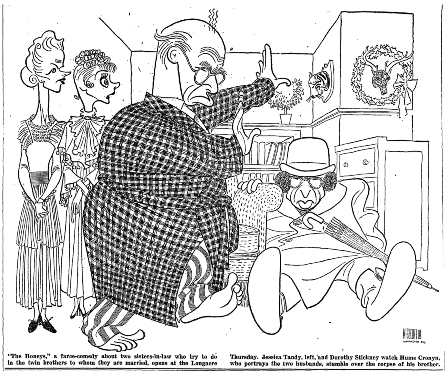 Honey's caricature by Al Hirschfeld
